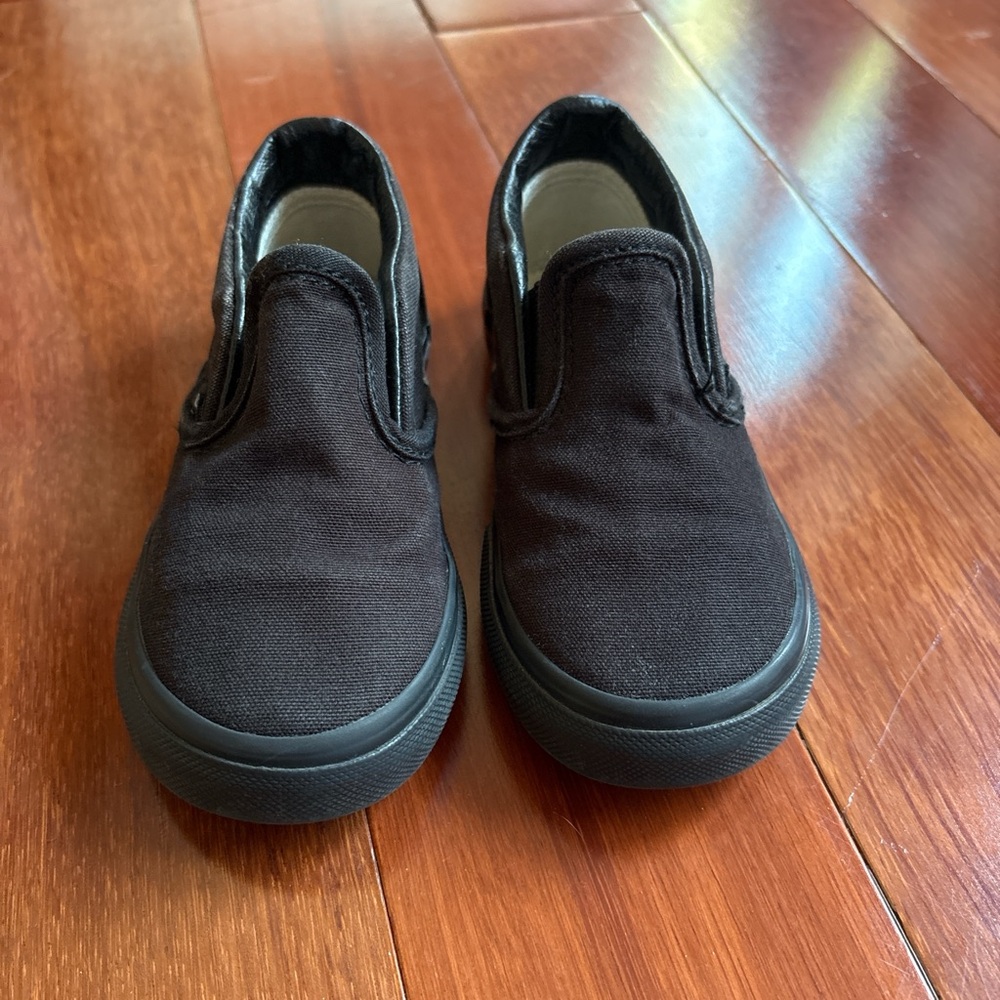 Vans Kids Black Slip-On Sneakers